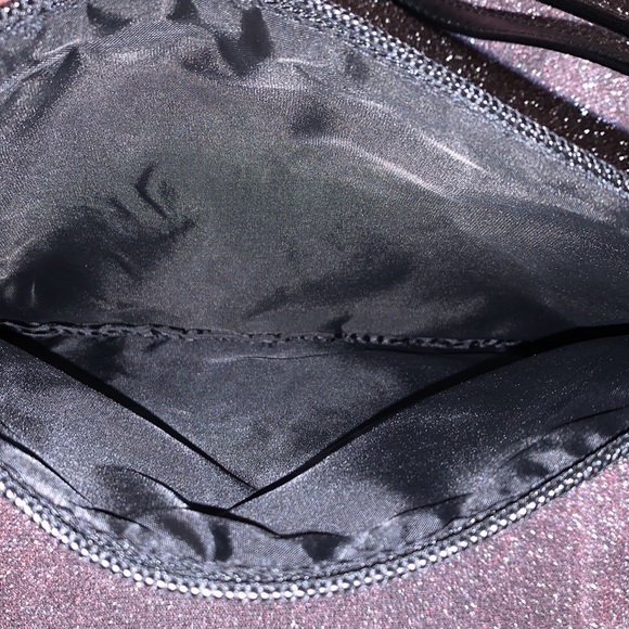 Victoria's Secret Black Sequined Zippered‎ Bag - Picture 2 of 3